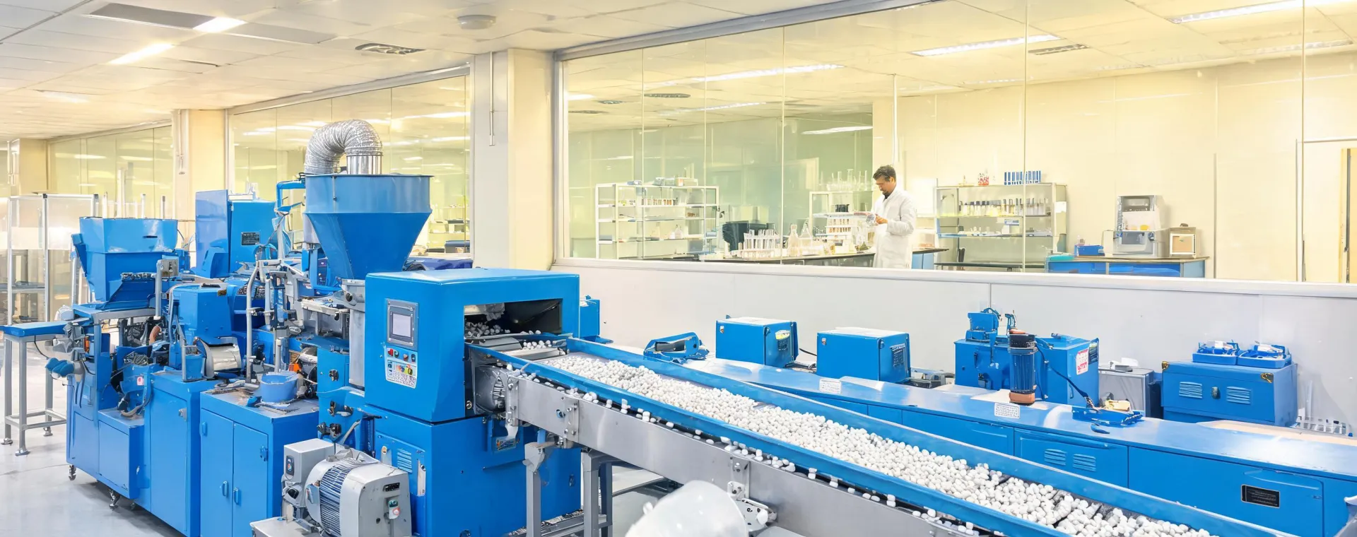 Polymer compounding line